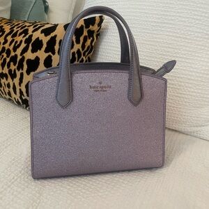Kate Spade Glitter Tinsel Satchel in Lilac Frost